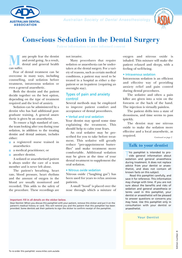Conscious Sedation in the Dental Surgery