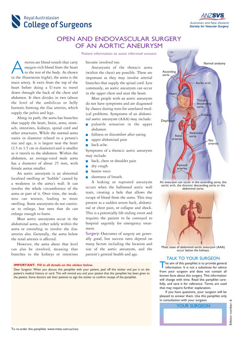 NEW EDITION: Open and Endovascular Surgery of an Aortic Aneurysm