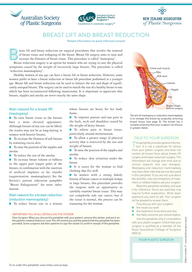 Breast Lift and Breast Reduction