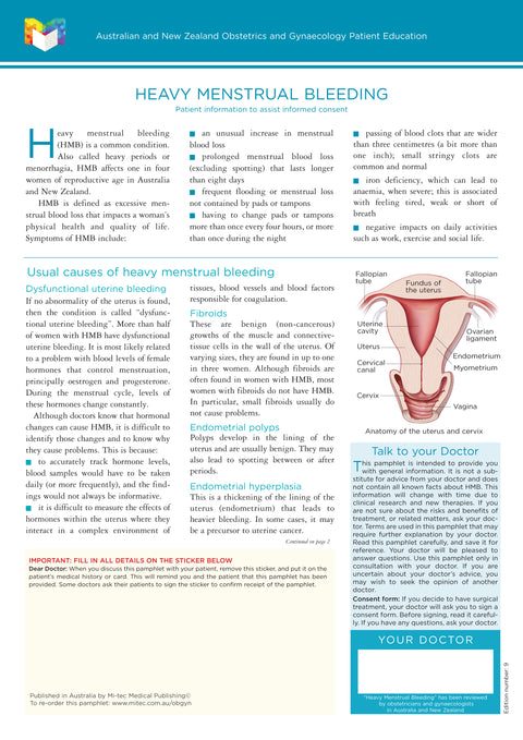 Heavy Menstrual Bleeding