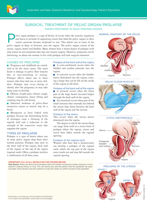 Surgical Treatment of Pelvic Organ Prolapse