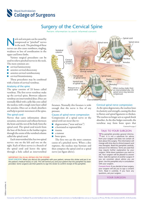 Surgery of the Cervical Spine