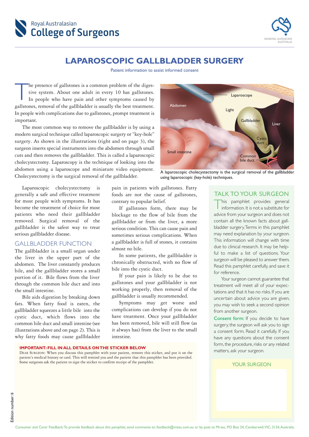 Laparoscopic Gallbladder Surgery – Mi-tec Medical Publishing