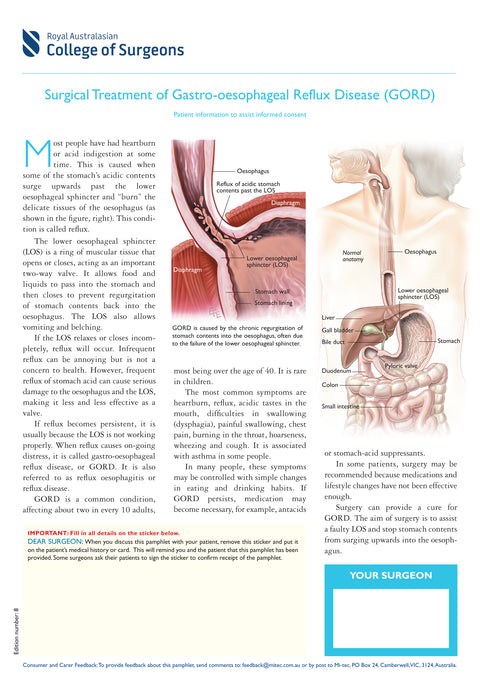 Surgical Treatment of Gastro-Oesophageal Reflux Disease