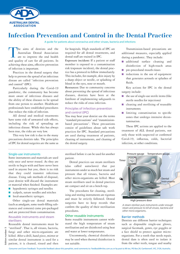 Infection Prevention and Control in the Dental Practice