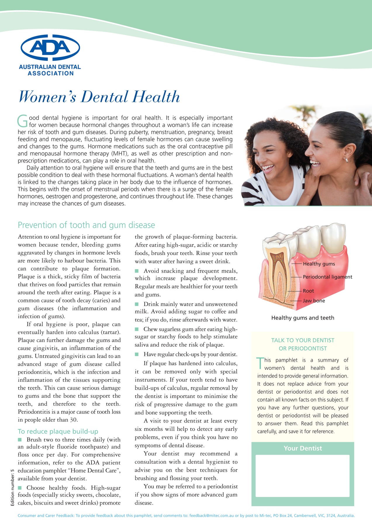 Women's Dental Health Mitec Medical Publishing