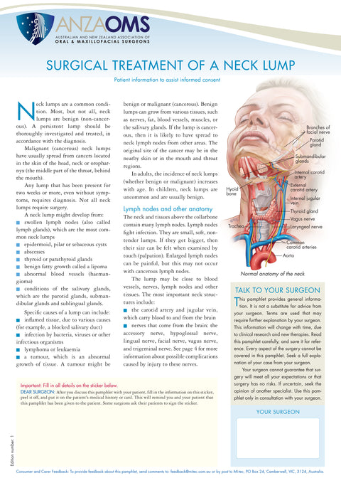 Surgical Treatment of a Neck Lump