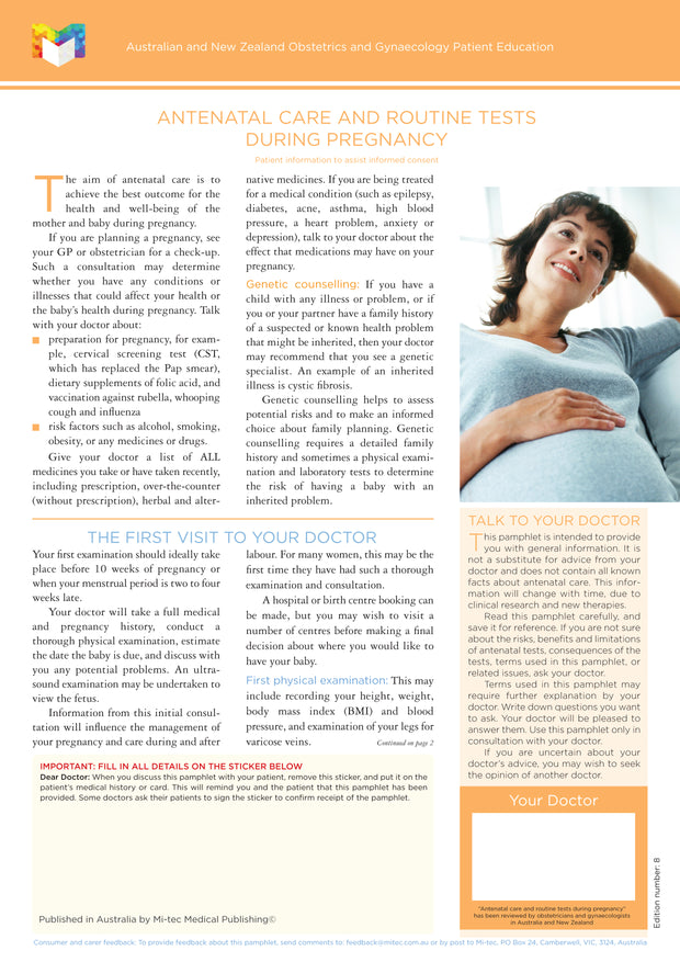 Antenatal Care and Routine Tests During Pregnancy