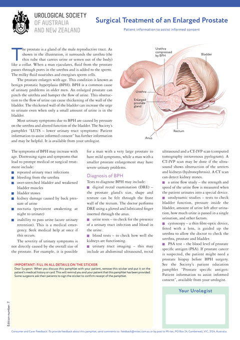 The Surgical Treatment of an Enlarged Prostate